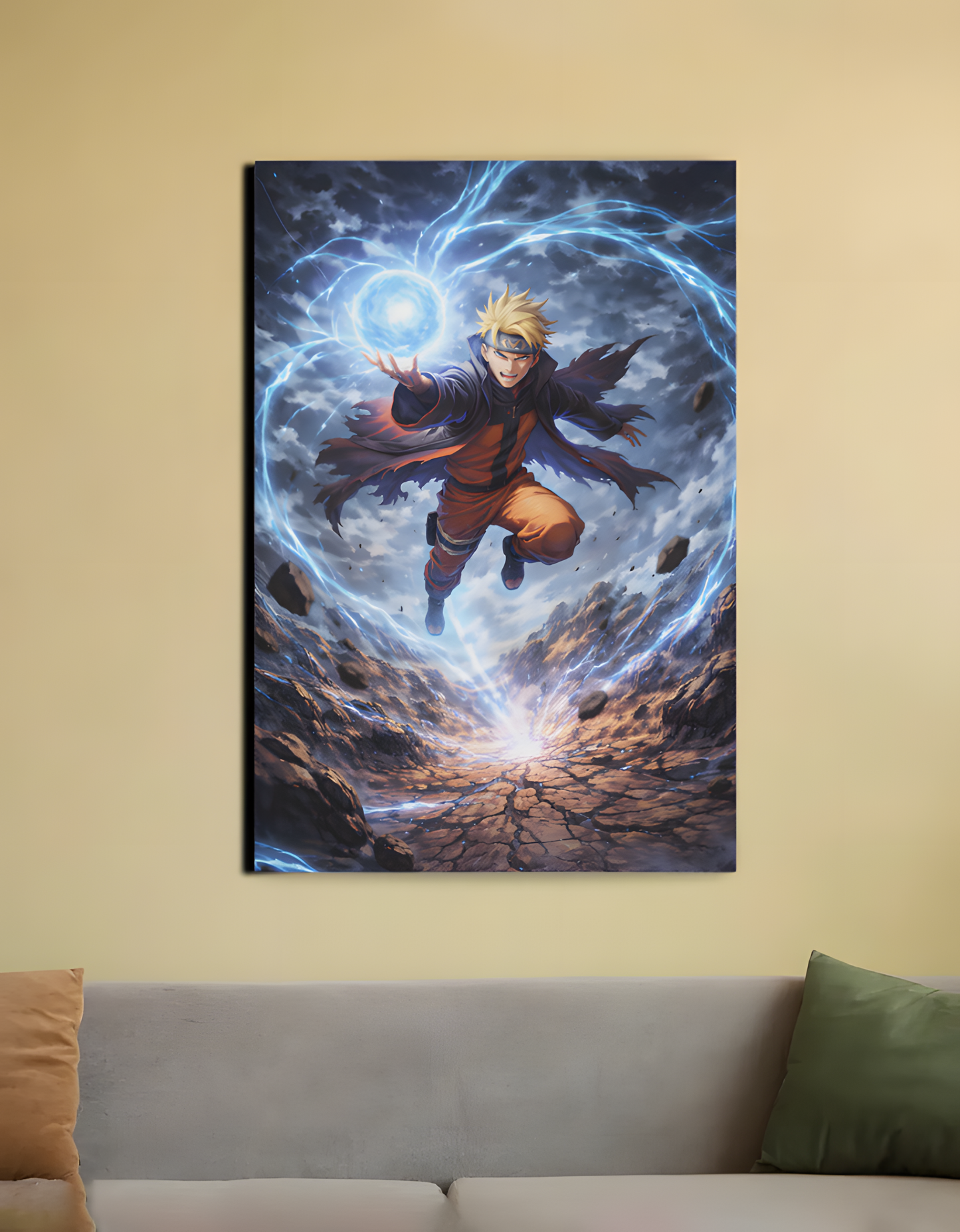 "Rasengan: The Hero's Strike" – Naruto Uzumaki Canvas (Size 20X30 Inch)