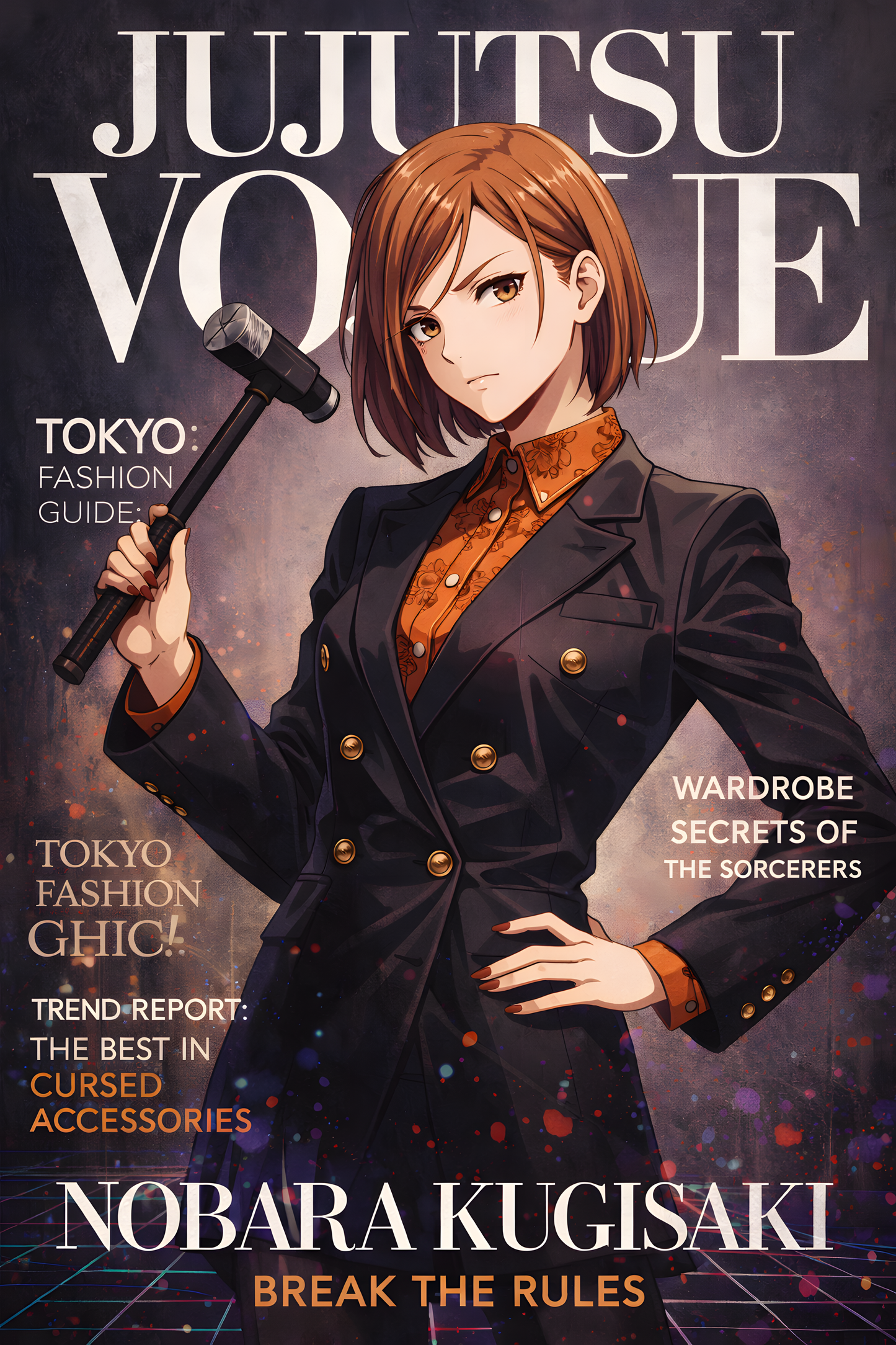 "Sorcerer Chic" – Nobara Kugisaki Magazine Cover Canvas