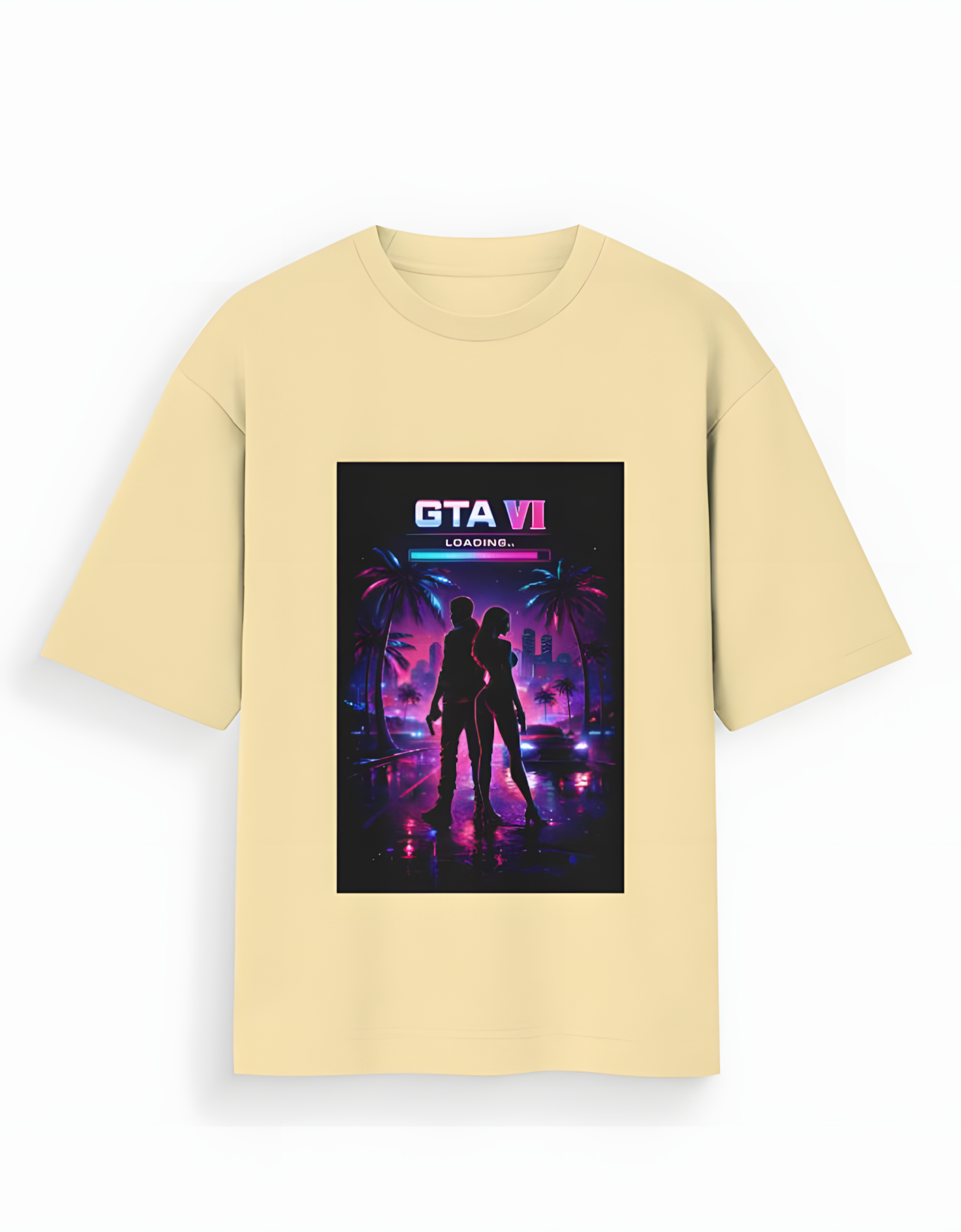 GTA VI Neon Nights  Unisex Oversized T-Shirt