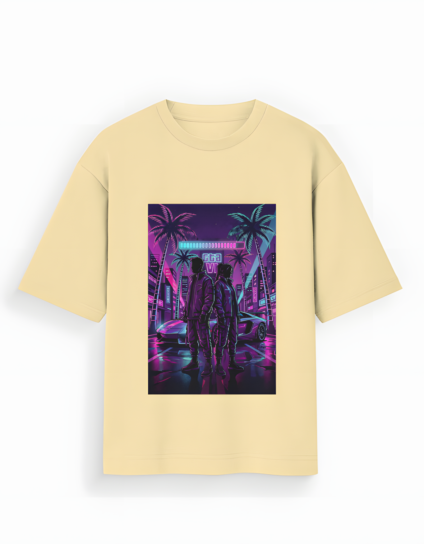 GTA VI Neon Nights  Unisex Oversized T-Shirt