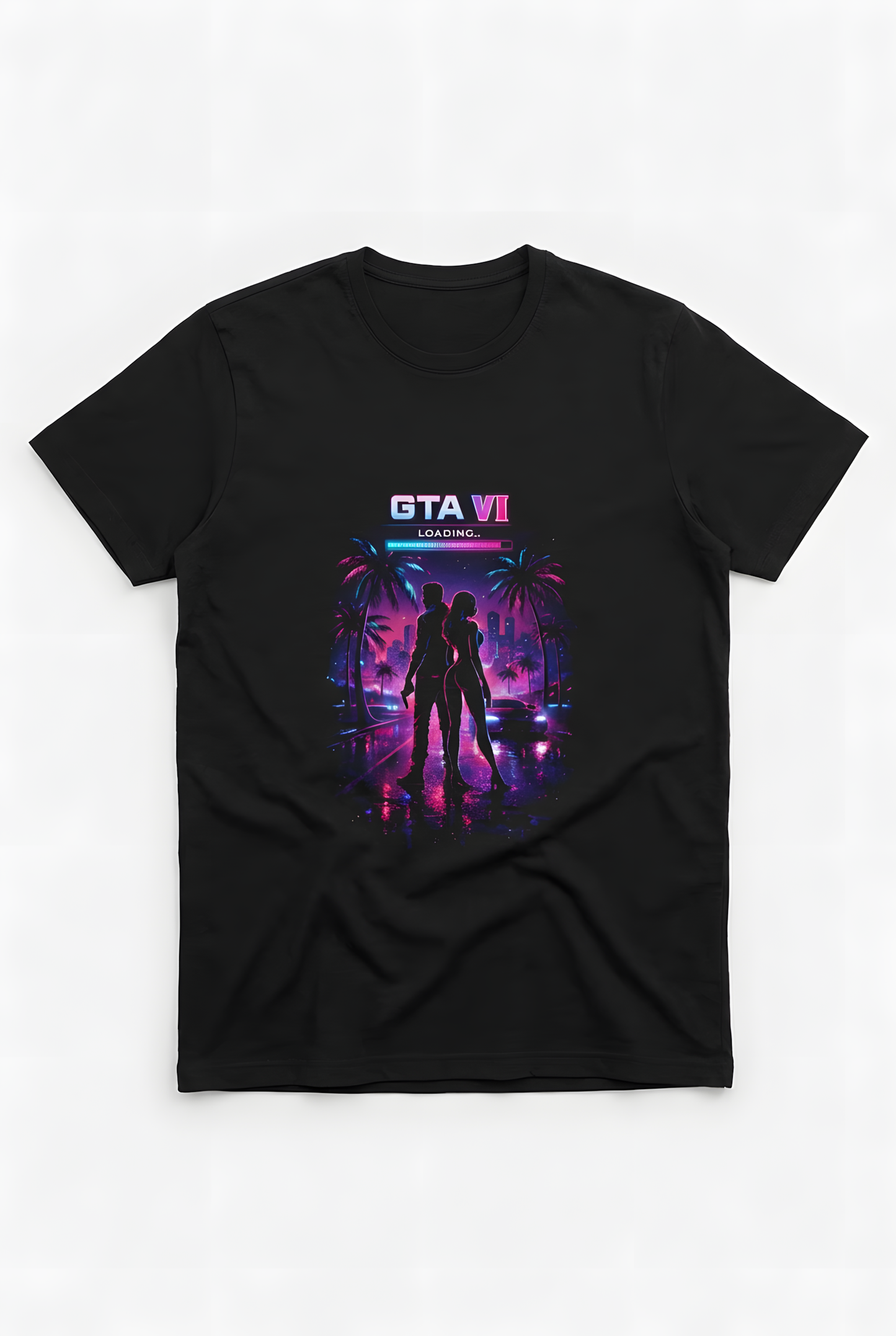GTA VI Neon Nights –  Unisex Crew Neck T-Shirt