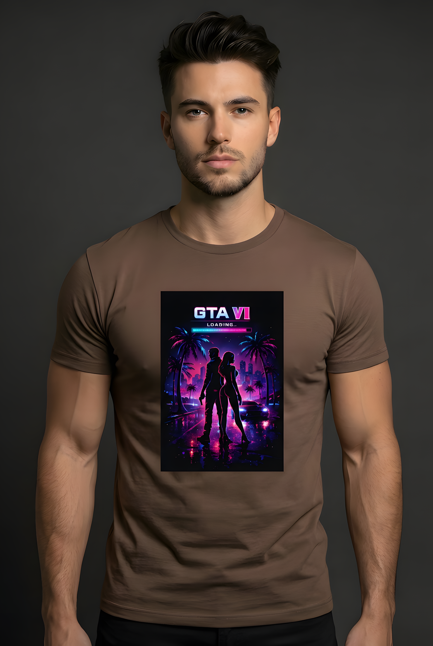 GTA VI Neon Nights –  Unisex Crew Neck T-Shirt