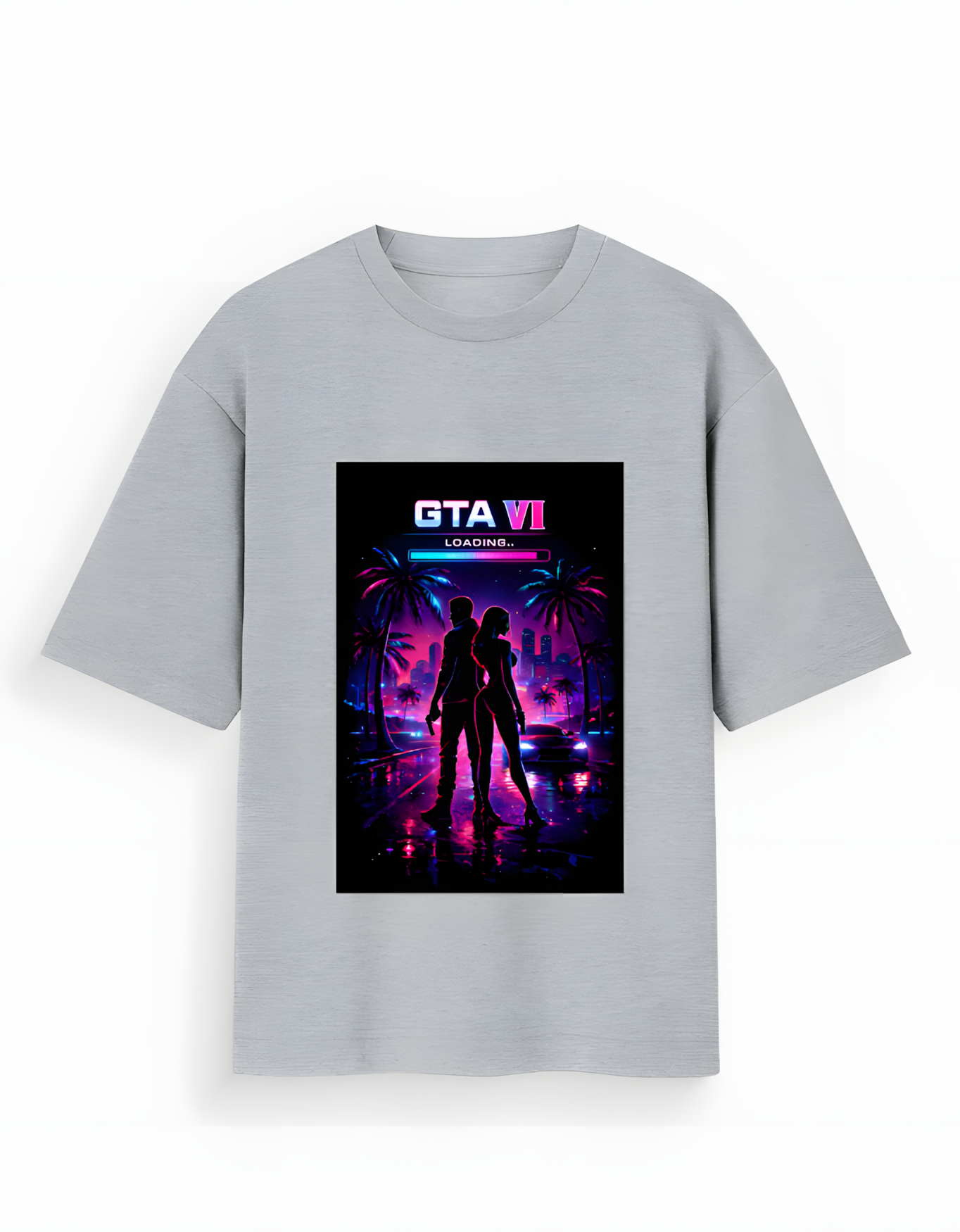 GTA VI Neon Nights  Unisex Oversized T-Shirt