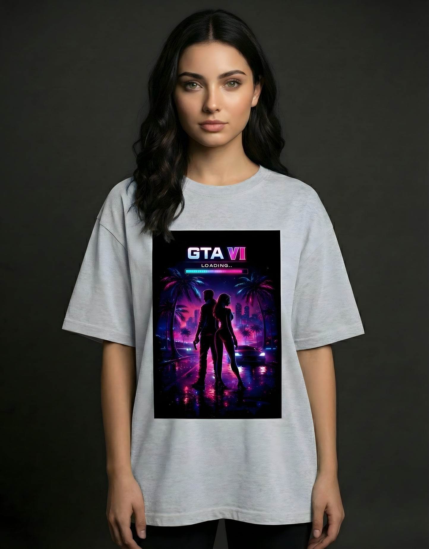 GTA VI Neon Nights  Unisex Oversized T-Shirt