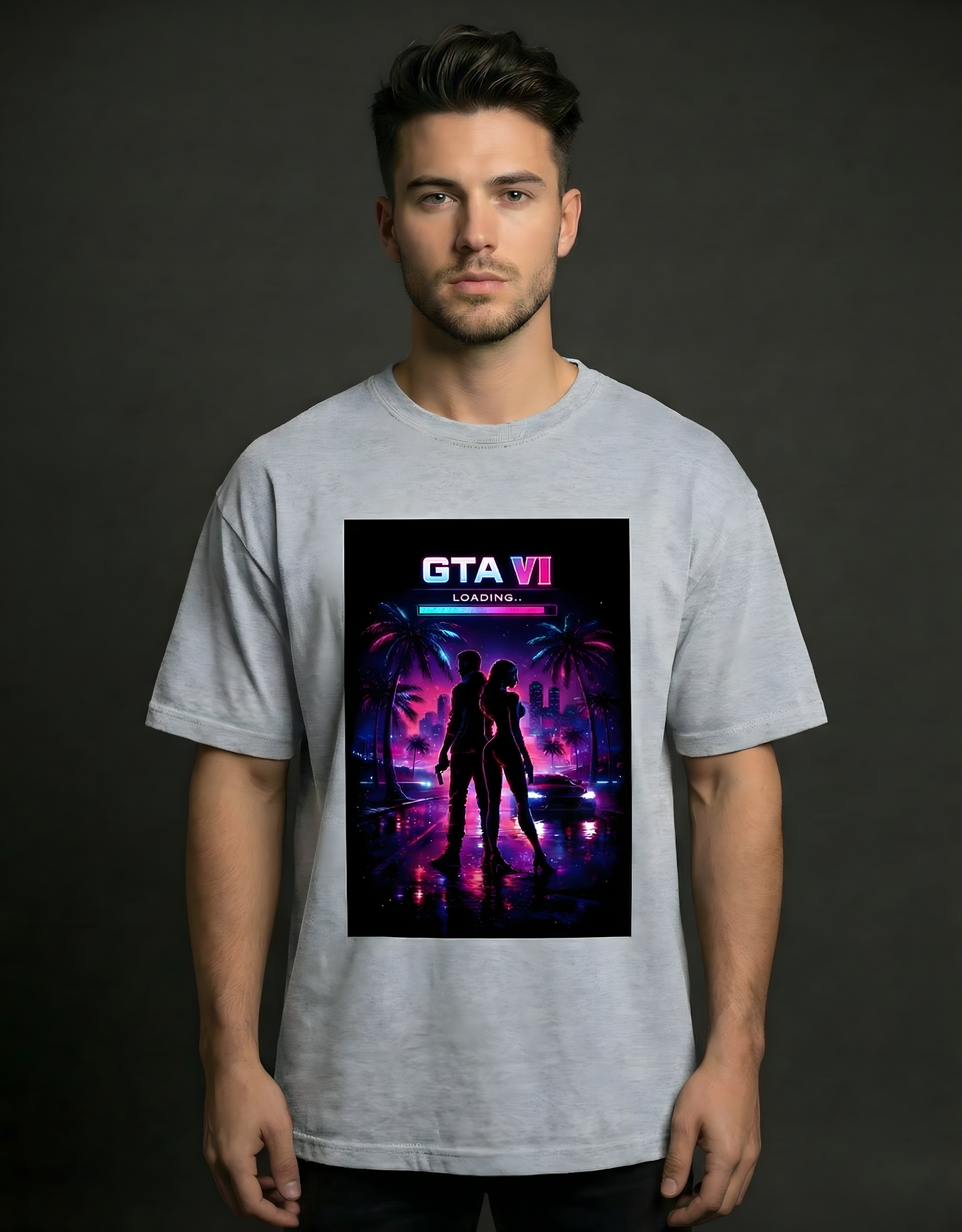 GTA VI Neon Nights  Unisex Oversized T-Shirt