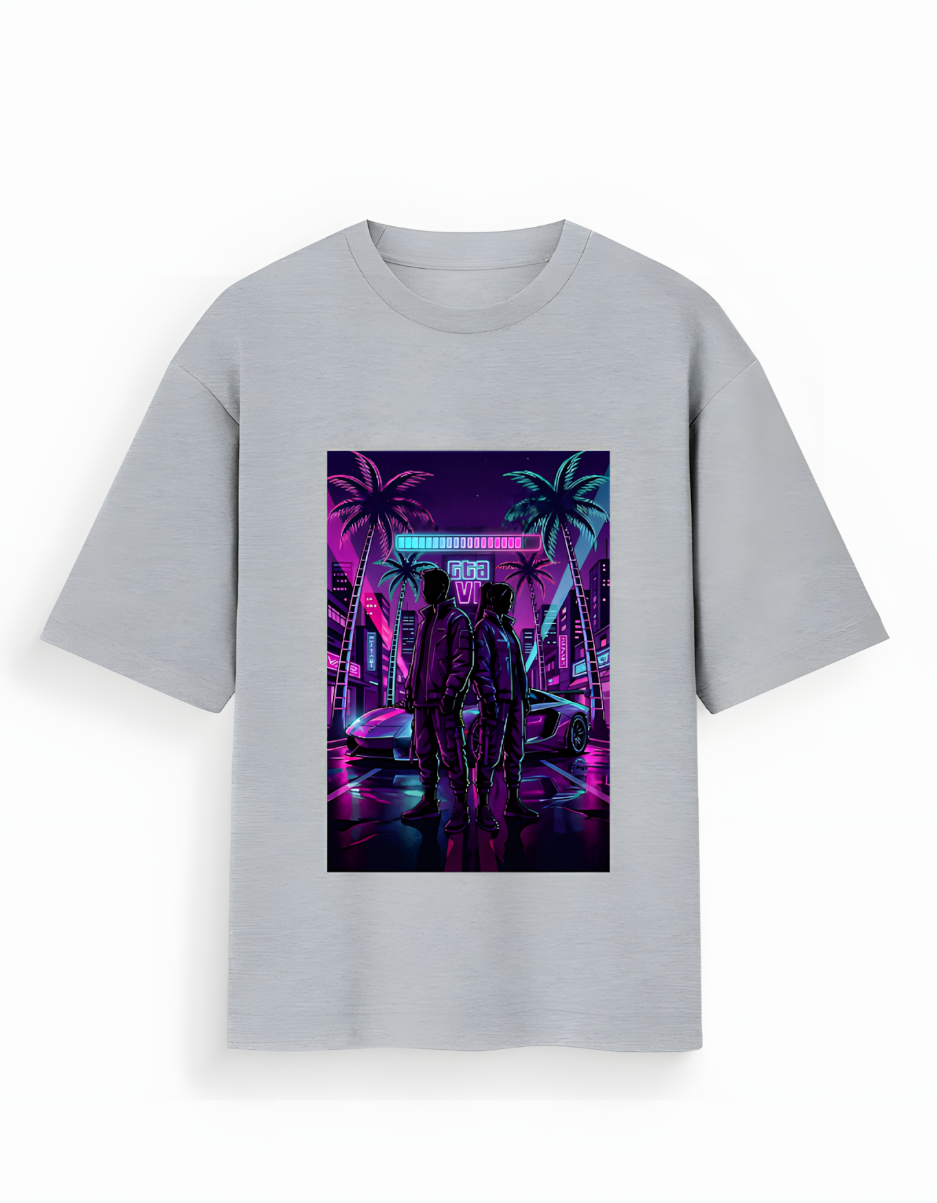 GTA VI Neon Nights  Unisex Oversized T-Shirt