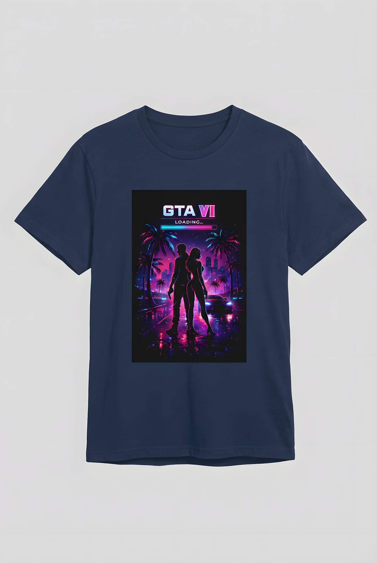 GTA VI Neon Nights –  Unisex Crew Neck T-Shirt